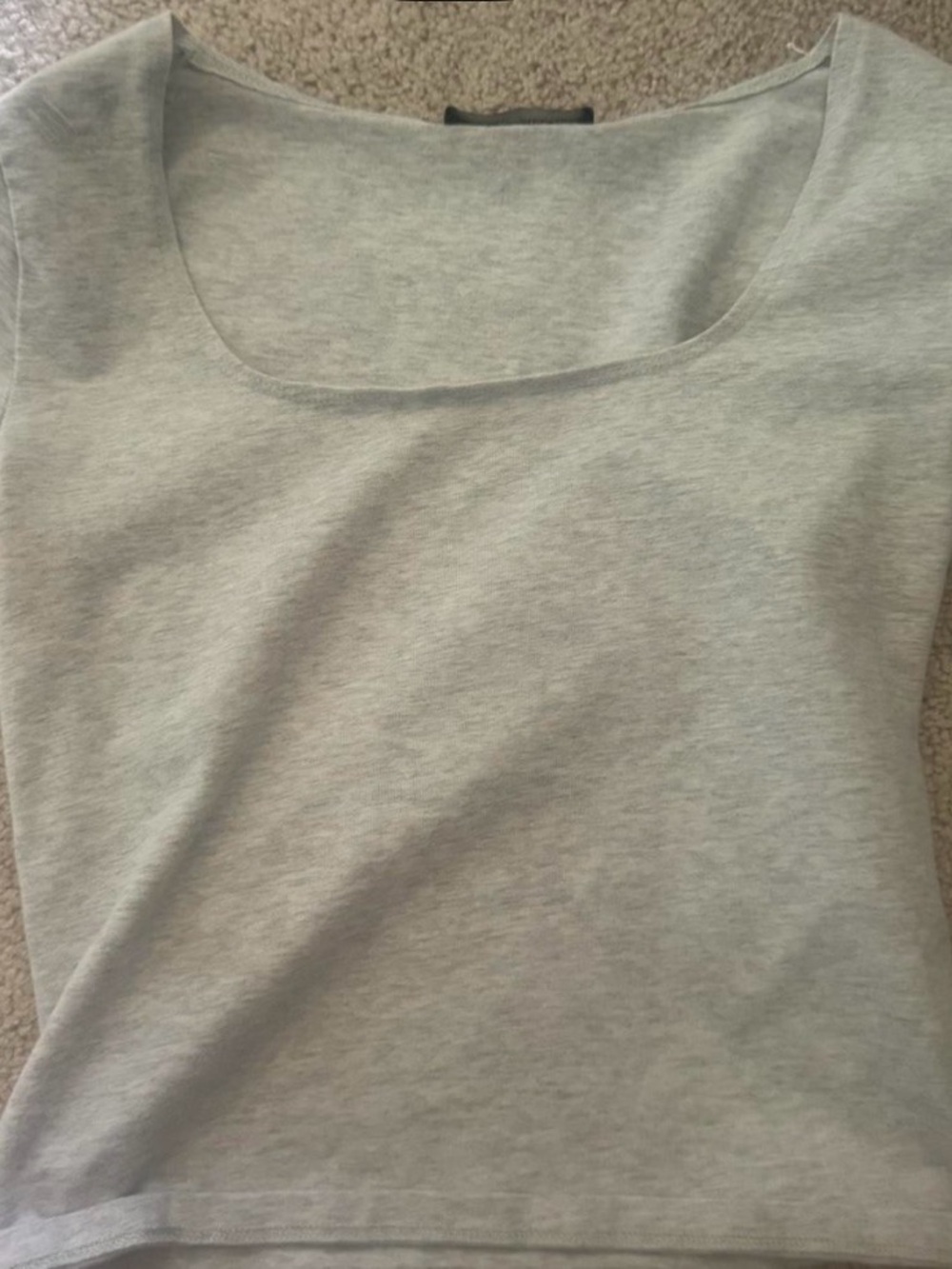 Brandy Melville Light Gray Scoop Neck Tank Top